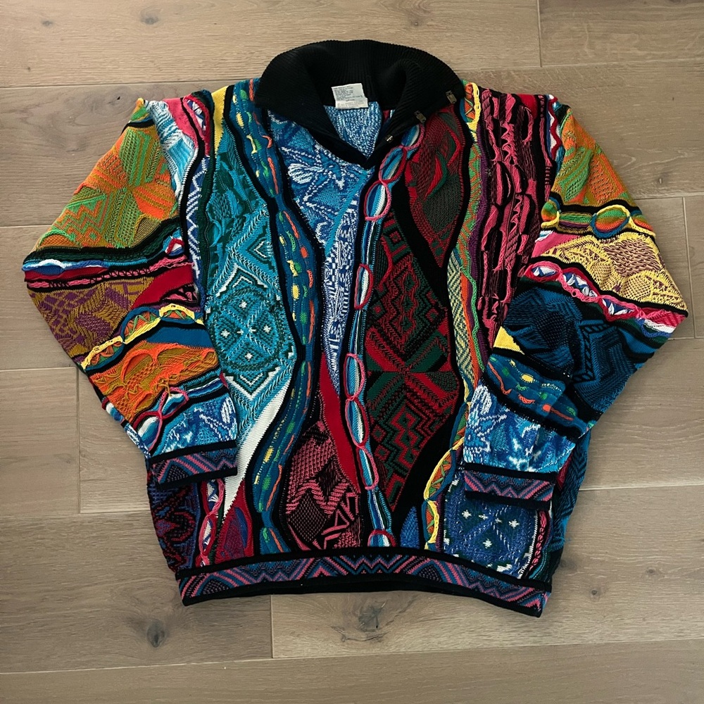 COOGI Men's Colorful Patterned Crewneck Sweater